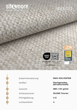 sit&more Polsterhocker »Scrabble« Modernes Design in verschiedenen Stoffarten