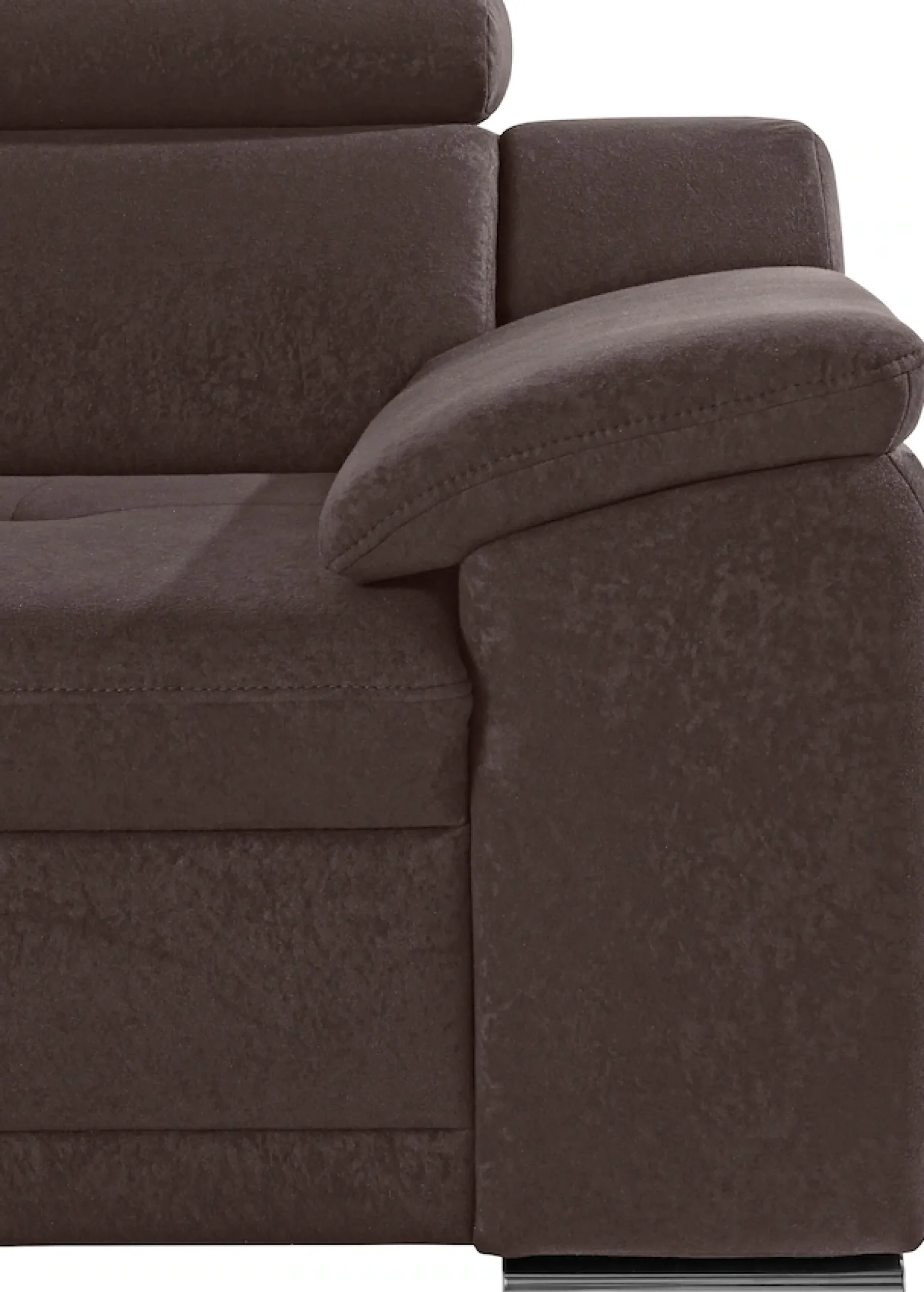 sit&more 2-Sitzer »Andiamo, B: 180 cm, Kopfteilverstellung, komfortable Sitzhöhe 43 cm« Frei im Raum stellbar, hochwertige Verarbeitung, stilvolles Design