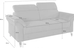 sit&more 2,5-Sitzer »Arngast« inklusive Federkern und Kopfteilverstellung