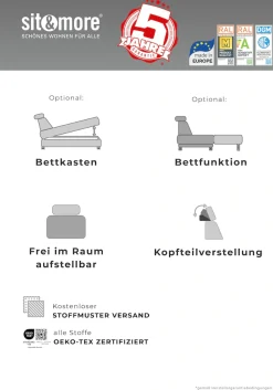 sit&more 2-Sitzer »Arngast« inklusive Federkern und Kopfteilverstellung