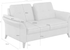 sit&more 2-Sitzer »Göteborg« inklusive Sitztiefenverstellung und Federkern