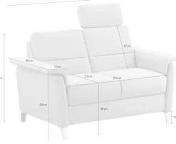 sit&more 2-Sitzer »Palmera, B: 149 cm« mit Federkern