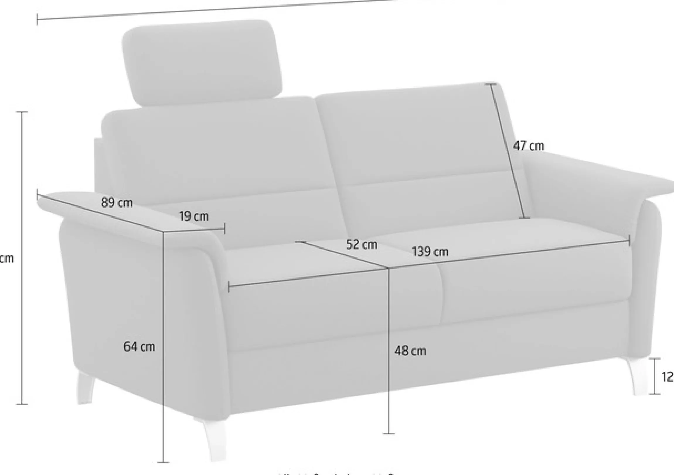 sit&more 2,5-Sitzer »Palmera, B: 179 cm« mit Federkern