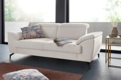 sit&more 2-Sitzer »Percy« 12 cm Fußhöhe, Sitztiefenverstellung, wahlweise Kopfteilverstellung