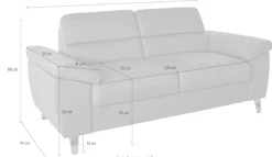 sit&more 2,5-Sitzer »Sorano« Breite 188 cm