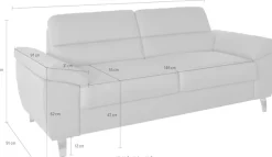 sit&more 2,5-Sitzer »Sorano« Breite 208 cm