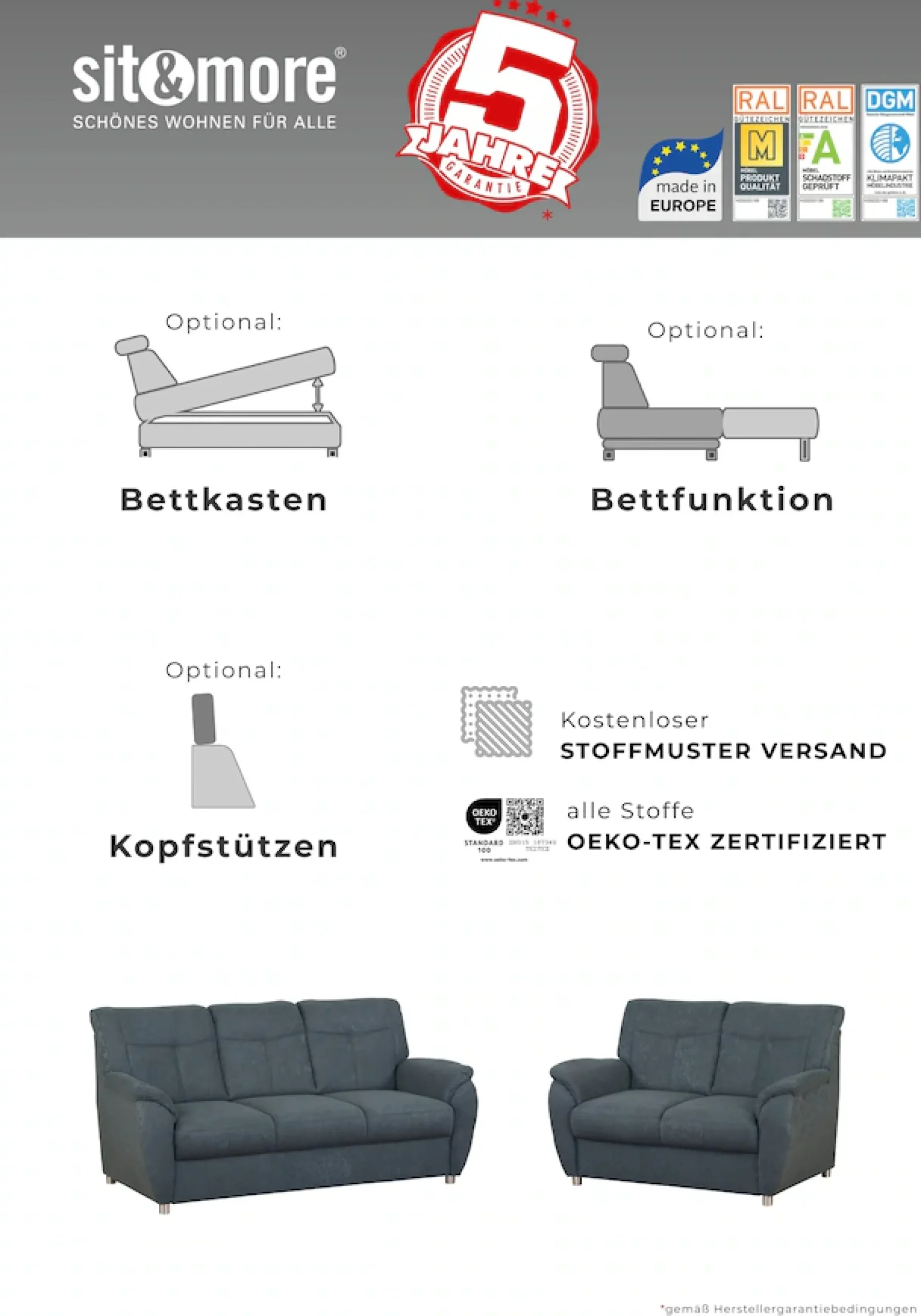 sit&more Sofa-Kopfstütze »Sonoma«