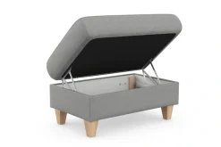 sit&more Stauraumhocker »Farö« mit Stauraum und Federkern und naturfarbenen Füßen