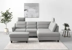 sit&more Stauraumhocker »Farö« mit Stauraum und Federkern und wengefarbenen Füßen