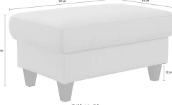 sit&more Stauraumhocker »Farö« mit Stauraum und Federkern und wengefarbenen Füßen