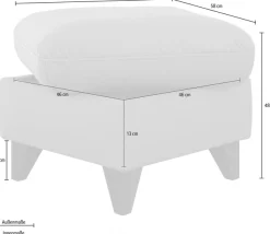 sit&more Stauraumhocker »Mellum« mit Stauraum und wengefarbenen Holzfüßen