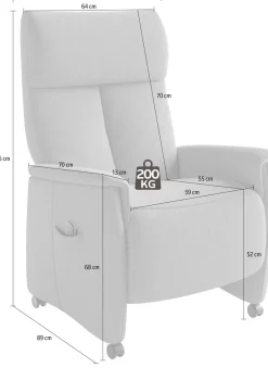 sit&more TV-Sessel »Cremona Comfort Plus« bis 200 Kg belastbar, mit Herz-Waage Funktion