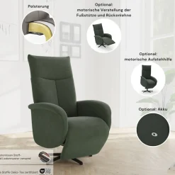 sit&more TV-Sessel »Glendale« wahlweise mit Aufstehhilfe, 2 Motoren und Akku