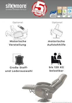 sit&more TV-Sessel »Invito« in Größe L, wahlweise mit Motor und Aufstehhilfe