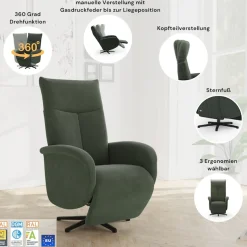 sit&more TV-Sessel »Juma, inkl. Drehfunktion & Kopfteilverstellung« Höhe Armlehne 62 cm, wahlweise mit Aufstehhilfe, 2 Motoren und Akku