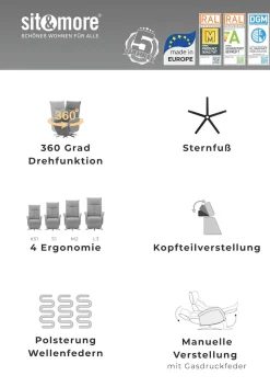 sit&more TV-Sessel »TV Lazy« zur Auswahl mit Herz-Waage-Position