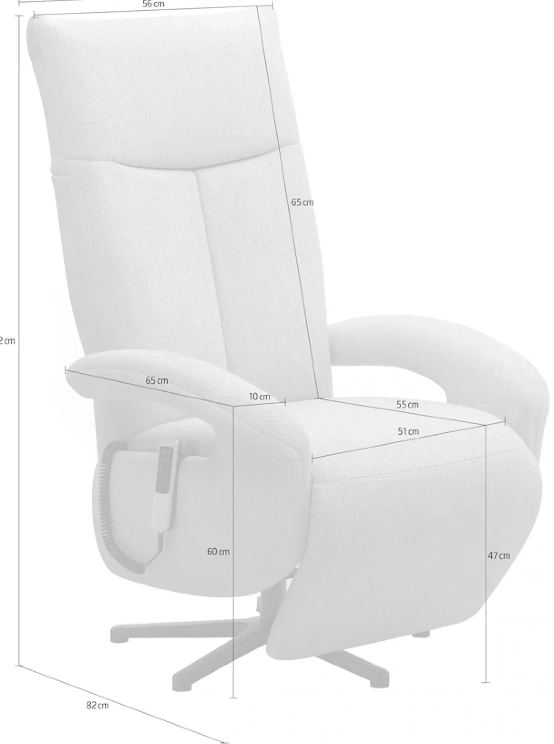sit&more TV-Sessel »Zoe, inkl. Kopfteilverstellung & 360° Drehfunktion« wahlweise mit 2 Motoren, Akku & Aufstehhilfe