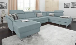 sit&more Wohnlandschaft »Avignon U-Form« optional Schlaffunktion & Stauraum, inklusive Kopfteilverstellung