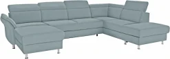 sit&more Wohnlandschaft »Avignon U-Form« optional Schlaffunktion & Stauraum, inklusive Kopfteilverstellung