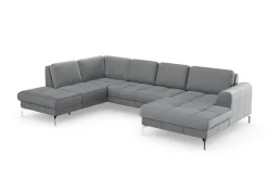 sit&more Wohnlandschaft »Bendigo U-Form« inklusive Sitztiefenverstellung, Bodenfreiheit 15 cm, in 2 Fußfarben