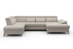 sit&more Wohnlandschaft »Cabrio U-Form, B: 359 cm, mit Sitztiefen-, Arm- & Kopfteilverstellung« 3 Nierenkissen, Federkern, optional Schlaffunktion und Stauraum