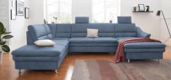 sit&more Wohnlandschaft »Cardoso U-Form« mit Federkern und Kopfstützen, mit Schlaffunktion und Relaxfunktion