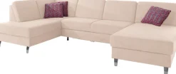 sit&more Wohnlandschaft »Clio U-Form« wahlweise mit Schlaffunktion und Bettkasten, inklusive Federkern