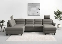 sit&more Wohnlandschaft »Farö U-Form« inklusive Federkern, wahlweise mit Schlaffunktion und Bettkasten