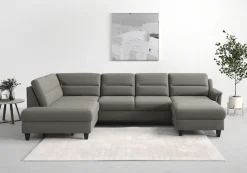 sit&more Wohnlandschaft »Farö U-Form« inklusive Federkern, wahlweise mit Schlaffunktion und Bettkasten