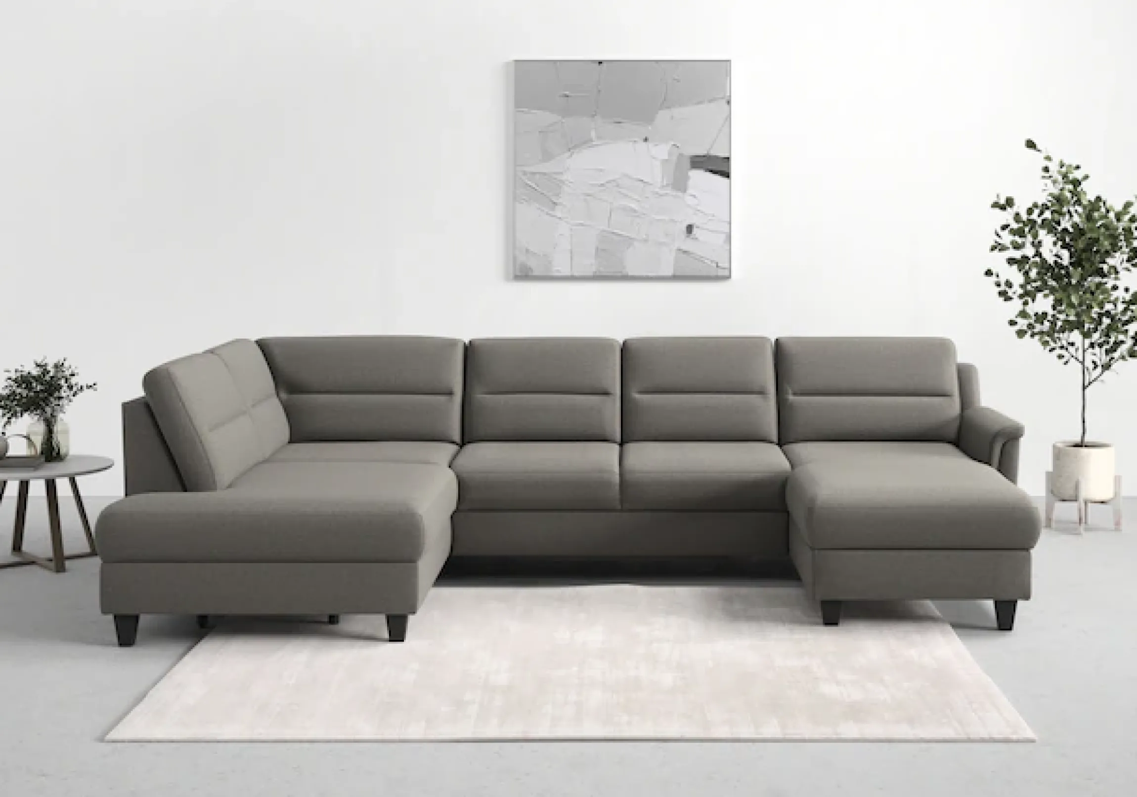 sit&more Wohnlandschaft »Farö U-Form« inklusive Federkern, wahlweise mit Schlaffunktion und Bettkasten