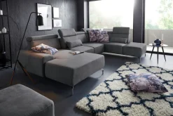 sit&more Wohnlandschaft »Gizeh U-Form« 15 cm Fußhöhe, inklusive Sitztiefenverstellung und Kopfteilverstellung