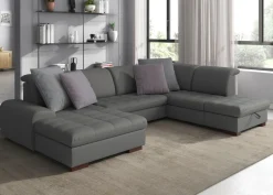 sit&more Wohnlandschaft »Luxor U-Form« wahlweise mit Schlaffunktion, Bettkasten und Kopfteilverstellung