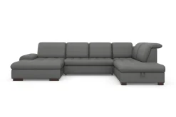 sit&more Wohnlandschaft »Luxor U-Form« wahlweise mit Schlaffunktion, Bettkasten und Kopfteilverstellung