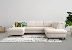 sit&more Wohnlandschaft »Maggiore U-Form« wahlweise mit Kopfteilverstellung, Schlaffunktion und Stauraum