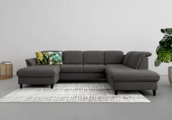 sit&more Wohnlandschaft »Maggiore U-Form« wahlweise mit Kopfteilverstellung, Schlaffunktion und Stauraum