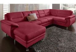 sit&more Wohnlandschaft »Mailand U-Form, B: 312 cm, XXL-Couch mit Komfortpolsterung« optional Schlaffunktion, Liegefl. 122x247 cm, diverse Lederqualitäten