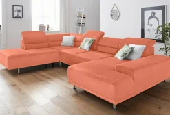 sit&more Wohnlandschaft »Mariola U-Form« mit Federkern, inklusive Kopfteil- und Sitztiefenverstellung