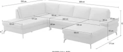 sit&more Wohnlandschaft »Morris Jubi, Breite 300 cm« mit Armteilfunktion, optional mit Schlaffunktion