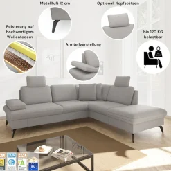 sit&more Wohnlandschaft »Morris Jubi U-Form, B: 300 cm« mit Armteilfunktion & 1 Zierkissen, optional Schlaffunktion
