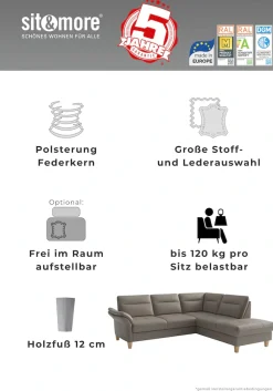 sit&more Wohnlandschaft »Pamela, U-Form, B: 292 cm, Leder«