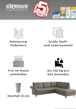 sit&more Wohnlandschaft »Pamela, U-Form, B: 292 cm, Leder«