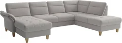 sit&more Wohnlandschaft »Pamela U-Form, B: 292 cm, optional Schlaffunktion & Armteilverstellung« mit Federkern