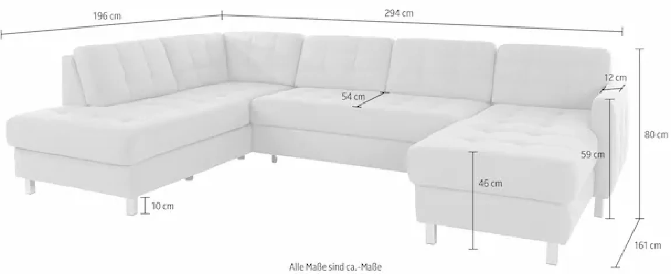 sit&more Wohnlandschaft »Picasso U-Form« wahlweise mit Schlaffunktion und Bettkasten