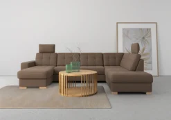 sit&more Wohnlandschaft »Quincy U-Form« wahlweise mit Schlaffunktion und Bettkasten