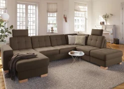 sit&more Wohnlandschaft »Quincy U-Form« wahlweise mit Schlaffunktion und Bettkasten