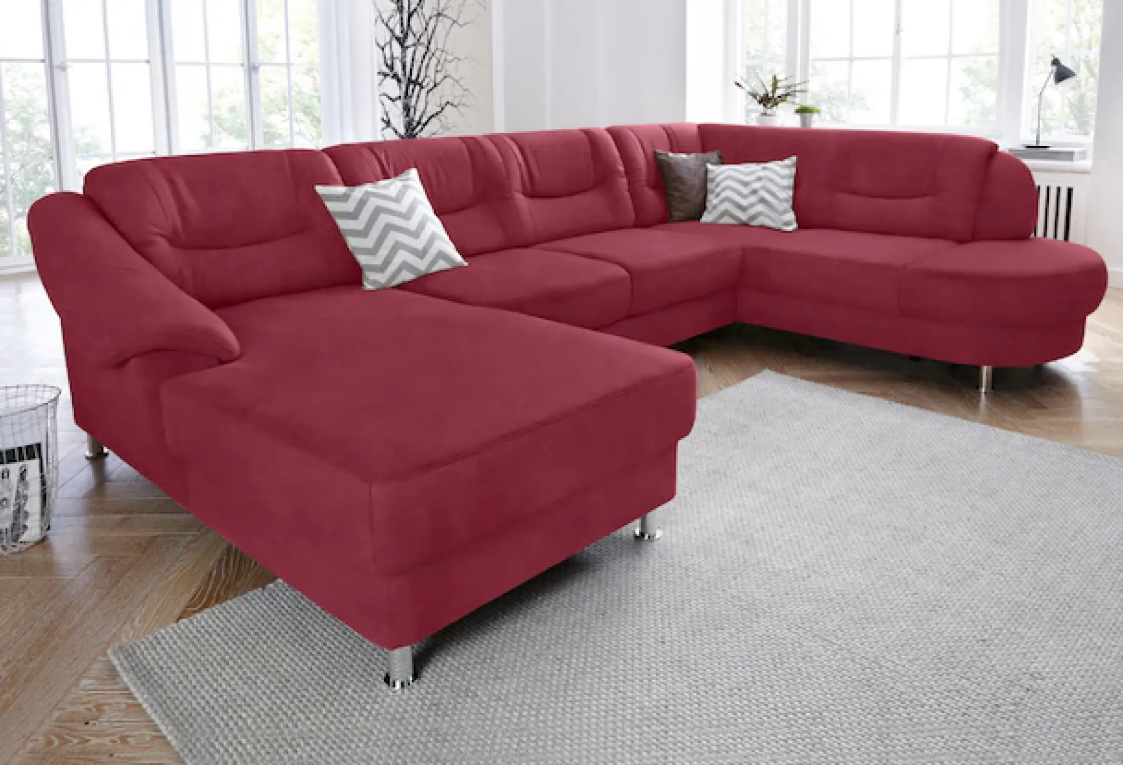 sit&more Wohnlandschaft »Salsa U-Form« mit Federkern, wahlweise mit Schlaffunktion