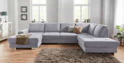 sit&more Wohnlandschaft »Santorini U-Form« mit Federkern und Sitztiefenverstellung, wahlweise mit Schlaffunktion