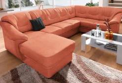 sit&more Wohnlandschaft »Savona, U-Form, B: 320 cm, Bettfunktion wählbar, Federkern-Polsterung« Komfortable Sitzhöhe 46 cm, Liegefläche 120 x 250 cm bei Bettfunktion