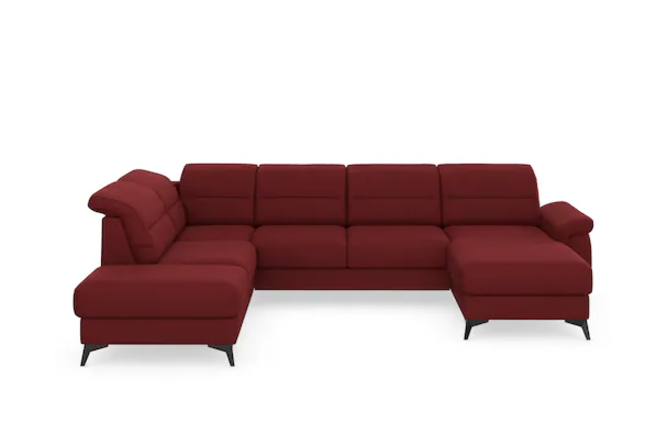 sit&more Wohnlandschaft »Sinatra U-Form« optional mit Kopfteilverstellung und Armteilfunktion, Metallfüße