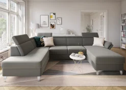 sit&more Wohnlandschaft »Vincenzo U-Form« inklusive Kopfteilverstellung, optional Schlaffunktion & Bettkasten